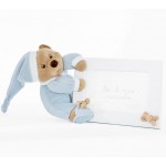 Portafoto Legno Nanan Puccio Bianco Azzurro Pile 18 x 13 cm