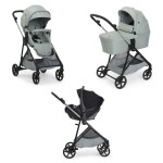 Chicco Seety 2 Trio mit Kory Essential i-Size Sandshell Babyschale, Tragkraft 22 kg