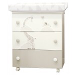 Cassettiera Fasciatoio Pali Savana Bianco Tortora