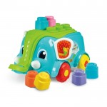 Cavalcabile Clementoni Soft Clemmy Carrettino Elefante con Mattoncini 