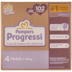 Pannolini Pampers Progressi Misura 4 MAXI 7-18 Kg (102pz)