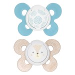 Chicco Physio Comfort Silikon Schnuller 2 Stück Hellblau Beige 6-16m