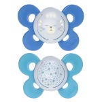 Chicco Physio Comfort Nacht Silikon Schnuller 2pcs Blue Celeste 16-36m