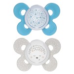 Chicco Physio Comfort Nacht Silikon Schnuller 2 Stück Hellblau Beige16-36m