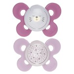 Chicco Physio Comfort Nacht Silikon Schnuller 2 Stück Pink Flieder 16-36m
