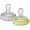 Succhietto Tommee Tippee 2 Pz Simile al Seno Materno 0-6m Grigio Giallo