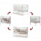 Lettino Evolutivo Co-Sleeping Pali Flippy Bianco (Trasformabile da Culla a Lettino a Divanetto a Poltroncina + 2 Materassi + Piumone Paracolpi)