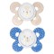 Chicco Physio Comfort Silikon Schnuller 2 Stück Beige Blue 6-16m