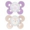 Chicco Physio Comfort Silikon Schnuller 2 Stück Flieder Beige 6-16m