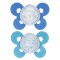 Chicco Physio Comfort Nacht Silikon Schnuller 2pcs Blue Celeste 16-36m