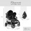 Passeggino Gemellare Hauck Uptown Duo Melange Black