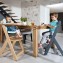 Seggiolone Pappa Evolutivo Safety 1st Timba Bianco con Cuscino Geometric