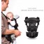 Hauck 4 Way Carrier- Marsupio per Neonati Ergonomico, Convertibile in 4 Posizioni con Supporto per Testa e Nuca Nero