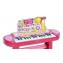Tastiera Elettronica Bontempi 31 Tasti con Microfono e Sgabello Rosa