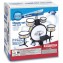 Batteria Bontempi 6 Elementi con Sgabello e Bacchette Bianco