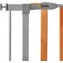 Hauck Wood Lock 2 Schutzgitter aus silbernem Metall und Holz + Verlängerung von 96 auf 101 cm