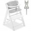 Hauck Alpha Plus Hochstuhl Premium-Set – Hochstuhl aus Holz, evolutionär von Geburt an, mit Wippe, Schaukel, Liege und Kissen