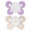 Chicco Physio Comfort Silikon Schnuller 2 Stück Flieder Beige 6-16m