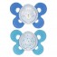 Chicco Physio Comfort Nacht Silikon Schnuller 2pcs Blue Celeste 16-36m