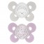 Chicco Physio Comfort Nacht Silikon Schnuller 2 Stück Beige Flieder 16-36m
