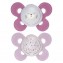 Chicco Physio Comfort Nacht Silikon Schnuller 2 Stück Pink Flieder 16-36m