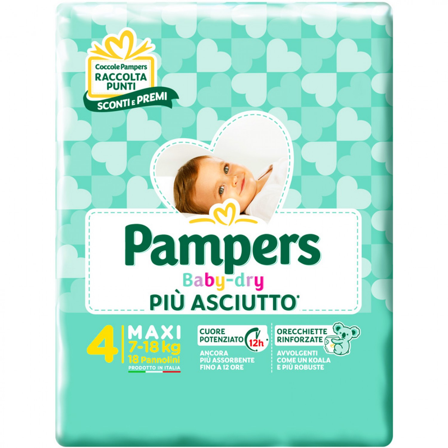 Image of Pampers Baby Dry Luiers maat 4-7, 18 kg, 19 stuks